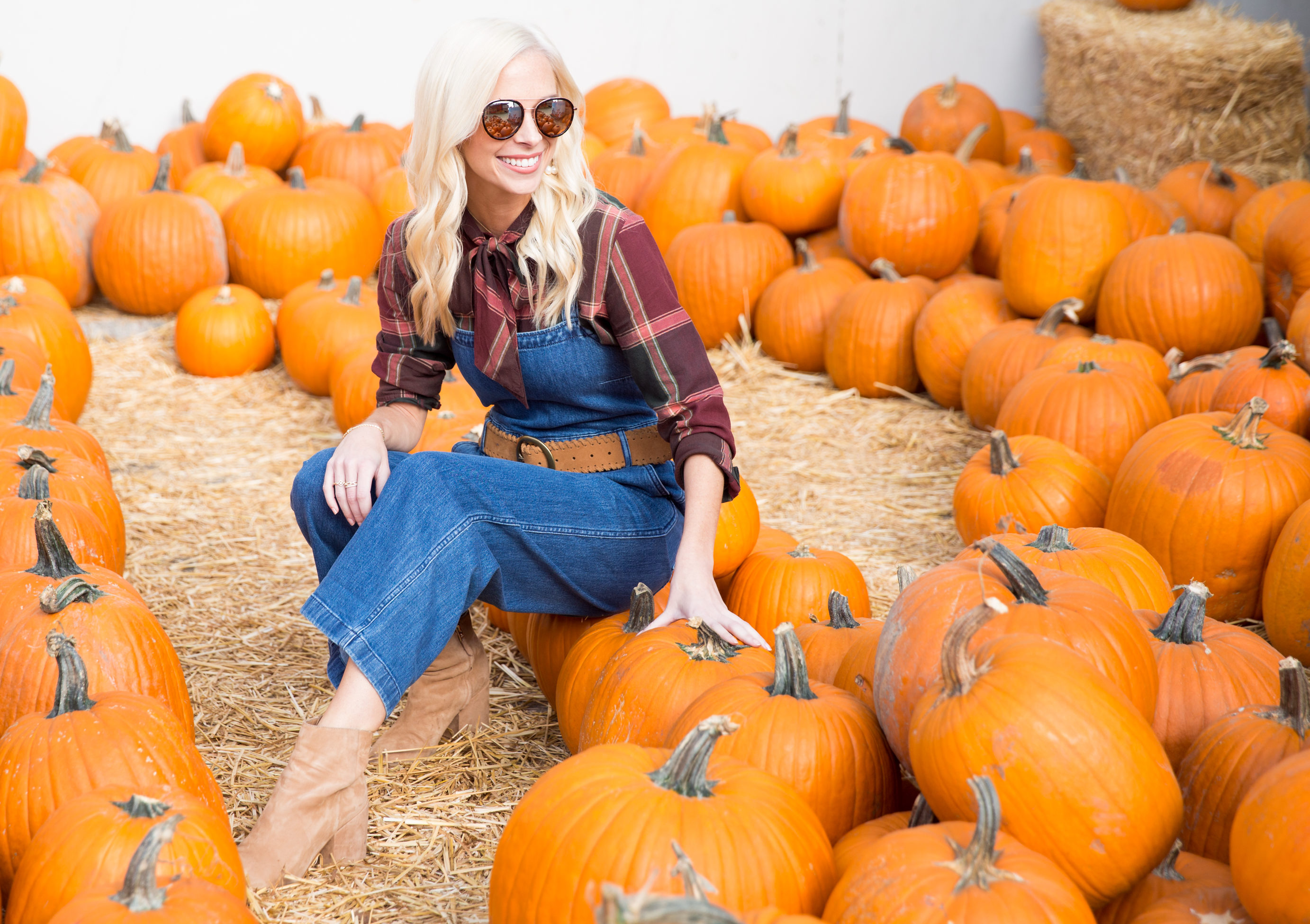 Plaid Shirts and Denim Overalls | Feminine Twist on a Grunge Classic